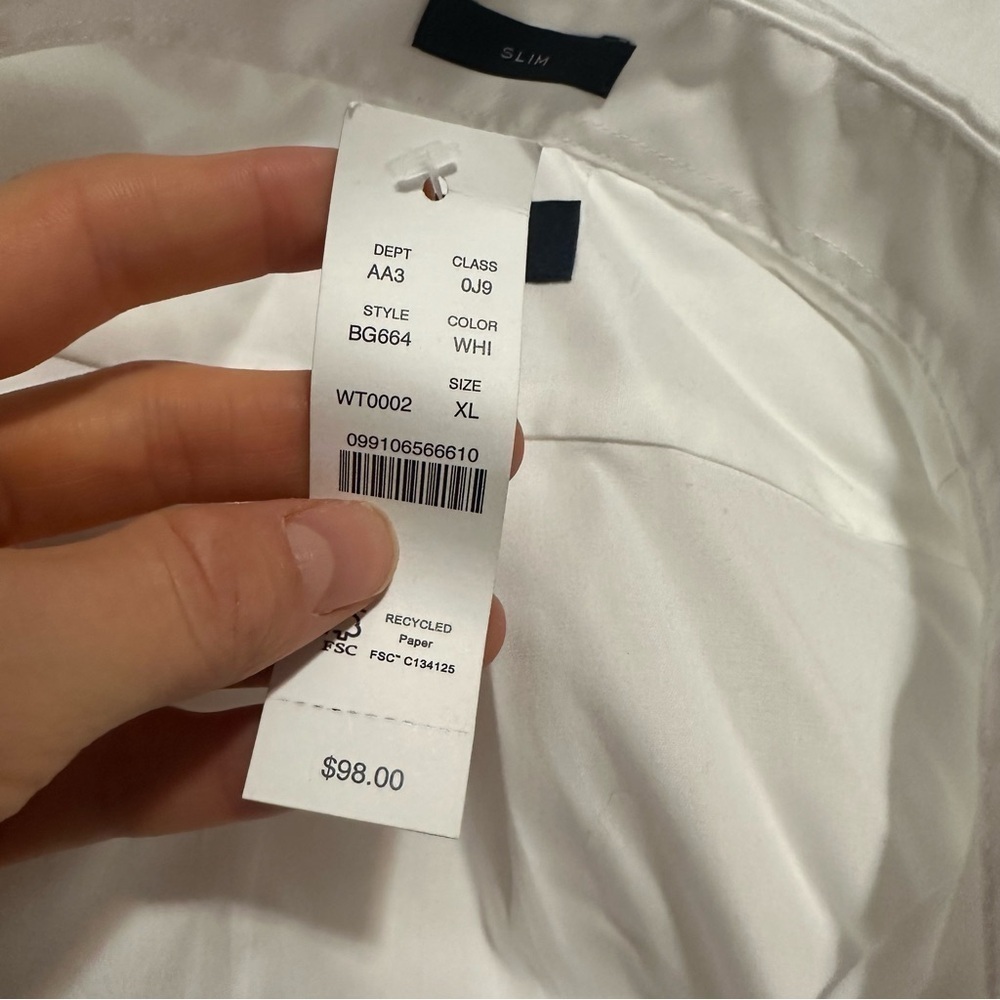 J crew slim Bowery wrinkle free cotton shirt button down collar - Picture 2 of 2